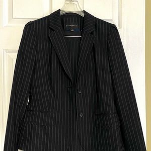 Banana Republic Navy Pinstripe Skirt Suit
